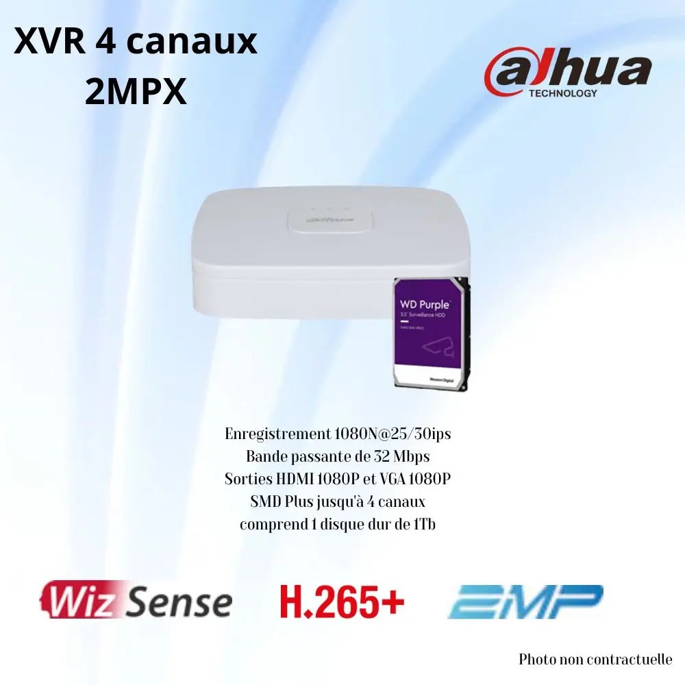 XVR 4 Canaux 2MPX.webp