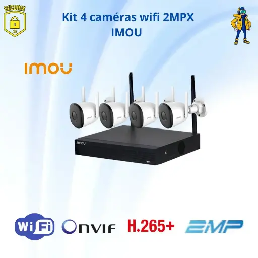 [VIO-KITWIFI4-2MPX] Kit IMOU WIFI 4 caméras 2MPX